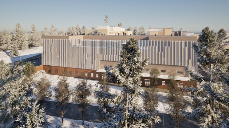 Havainnekuva Jorvin sairaalan laajennusosasta